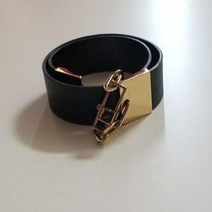 Gucci Leather Belt w/ Gold Chain